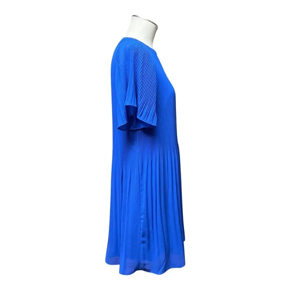 Habit Pleated Mini Dress Blue Medium
